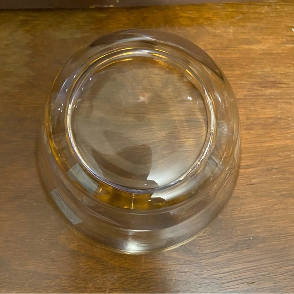 BNWOT Vintage Mikasa Jonestown‎ gold  rimmed crystal glass bowl - Picture 7 of 11